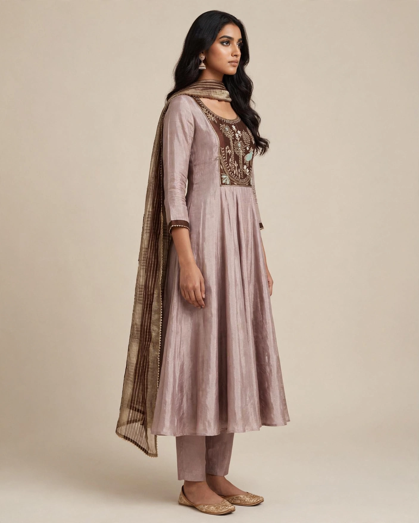 Organza Tissue Suit with Jari Patta Dupatta